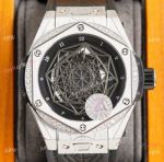 Swiss Quality Copy Hublot Sang Bleu Diamond Bezel Watch